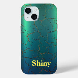 funda de monograma de color verde a azul gradiente