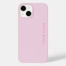 Funda de monograma mínimo inicial de la chica rosa