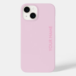 Funda de monograma mínimo inicial de la chica rosa