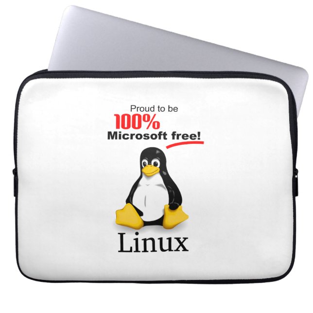 Funda de neopreno para portátil Linux 13" - Libre  (Frente)