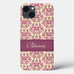 Funda de nombre de iphone con limón de ciruela ros