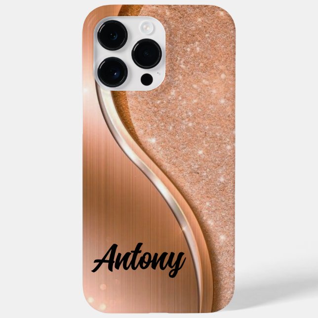 Funda de nombres de caligrafía de Purpurina de hon (Reverso)