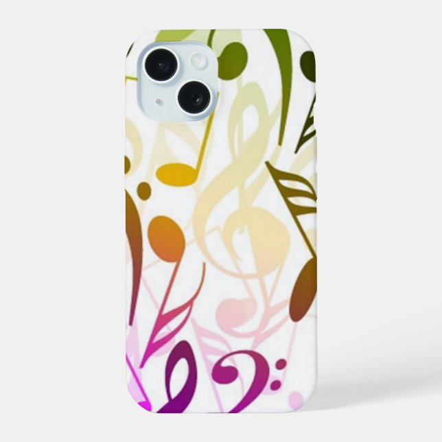Funda de notas musicales iPhone 15 (Reverso )