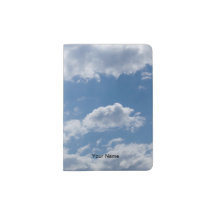 Céu azul com nuvens.