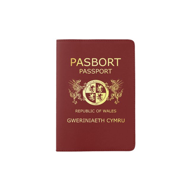 Funda De Pasaporte Cubierta del pasaporte de la República de Gales (Anverso)