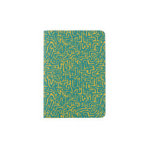 Doodle en azul sobre amarillo