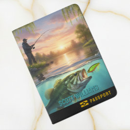 Funda De Pasaporte Fiherman Passport, Name, Holiday, Bass Fishing