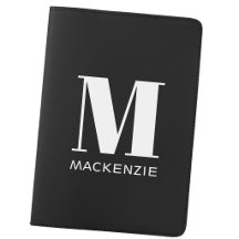 Inicial de Monograma Moderno Personalizado Negro