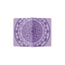 Funda De Pasaporte Mandala en púrpura