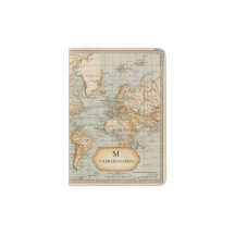 Mapa del mundo vintage personalizado para viajes