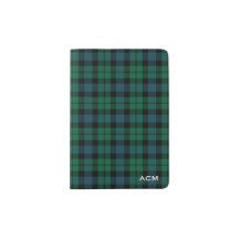 Monograma de Clan MacKay Green y Blue Tartan