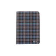 Monograma de Clan Mackenzie Brown y Blue Tartan