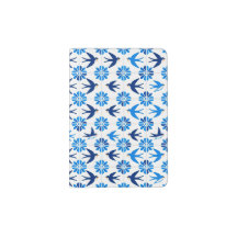 Portafolio de pasaporte de golondrinas de Azulejo 