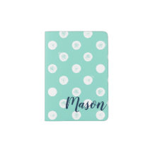 Puntos de polka monograma - Casa blanca y pintura