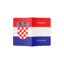 Tenedor del pasaporte de la bandera de Croacia