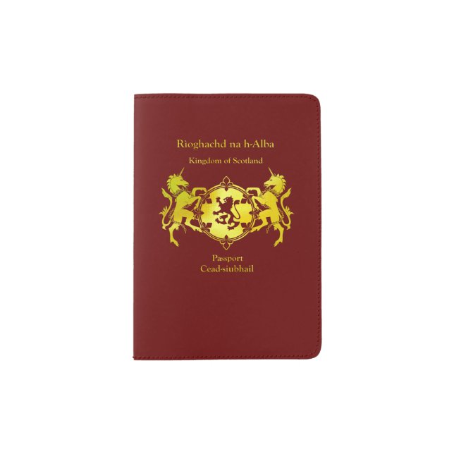 Funda De Pasaporte Titular De Pasaportes Del Reino De Escocia (Anverso)