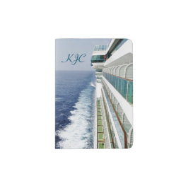 Funda De Pasaporte Vista en fila de balcón monogramada