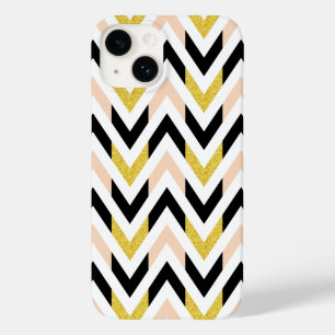 Funda de patrón Chevron Purpurina de imitación geo