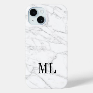 Funda de piedra de mármol blanco Mate Apple iPhone
