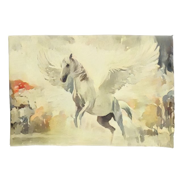 Funda de Pillow del Pegasus Volador (Anverso)