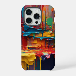 Funda de pintura abstracta moderna para iPhone 15p