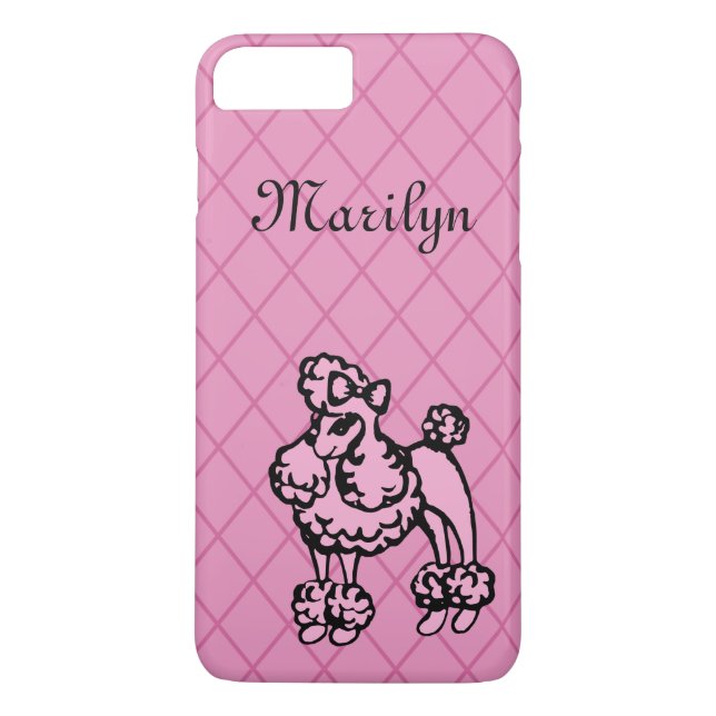 Funda de Poodle iPhone 7 Plus personalizado (Reverso)