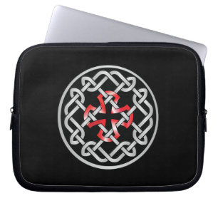 Funda de portátil Celtic Knot Red Metallic