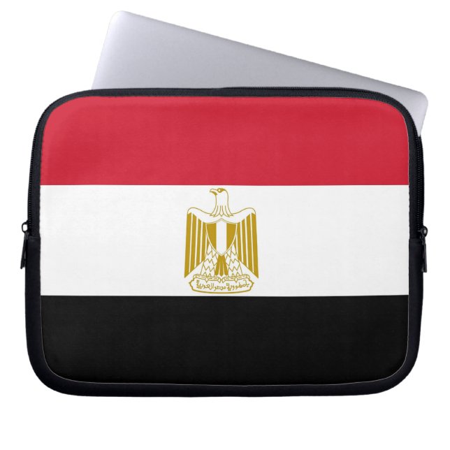 Funda de portátil con bandera egipcia (Frente)
