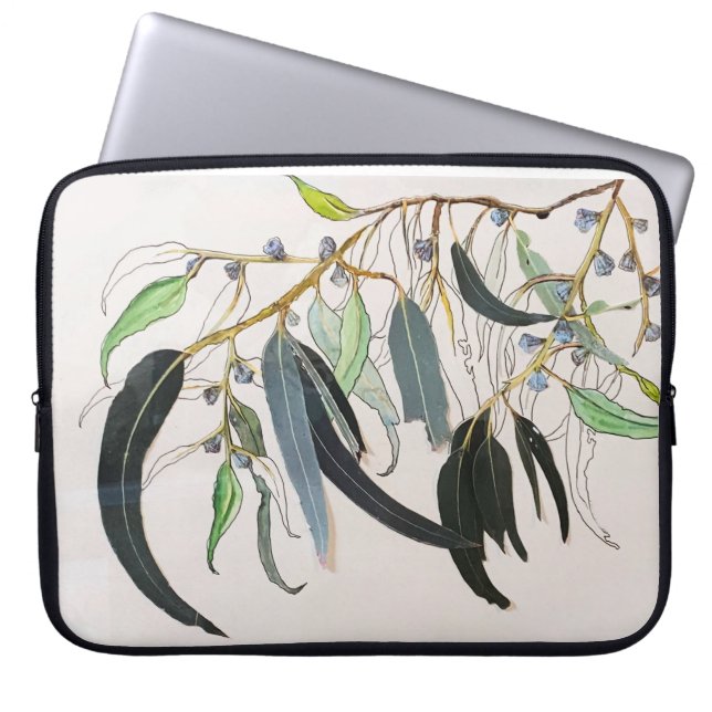 funda de portátil de hoja de goma (Frente)