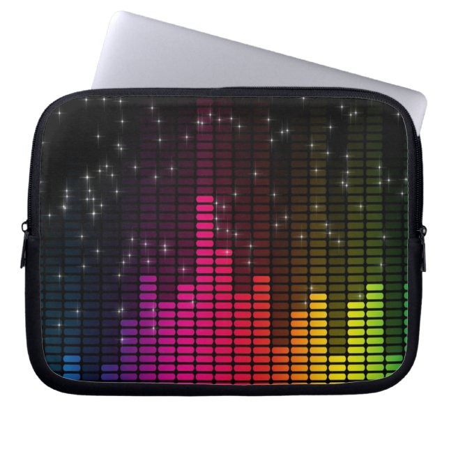 Funda de portátil de música Equalizer Disco (Frente)