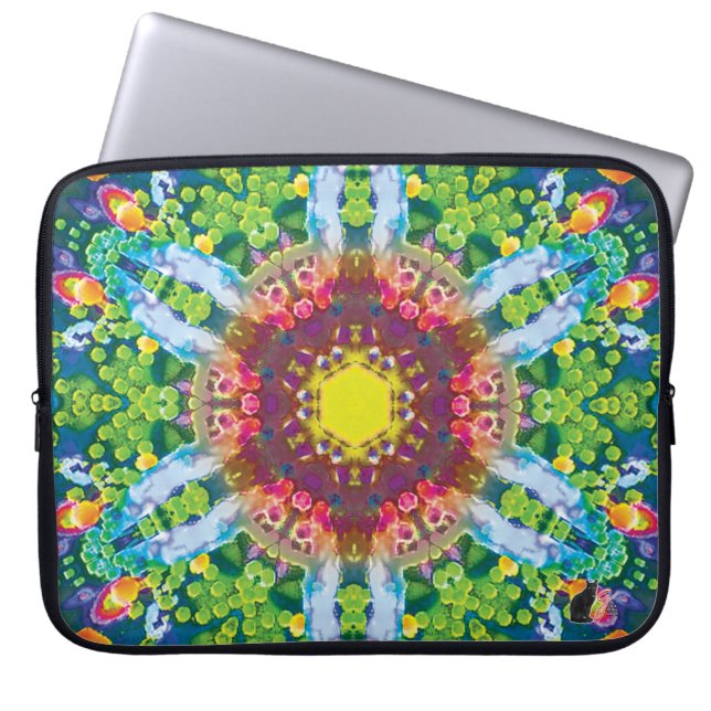 Funda de portátil Kaleidoscope granular (Frente)