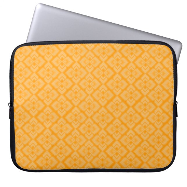 Funda de portátil naranja amarillo inspirado en la (Frente)