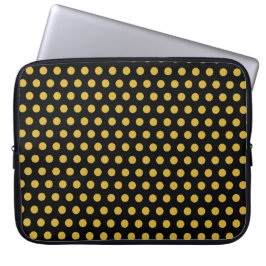 Funda de portátil negro brillante con acentos de P