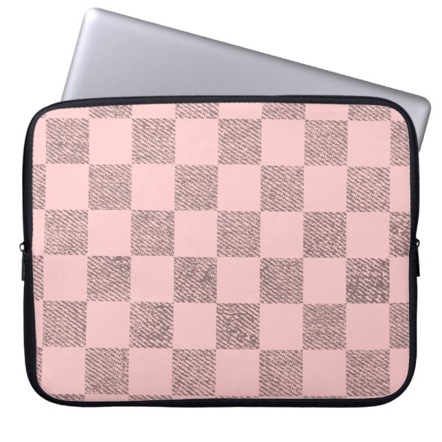 Funda de portátil rosa ligero para cheques (Frente)