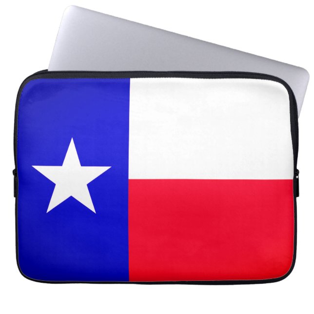 Funda de portátiles con bandera de Texas (Frente)