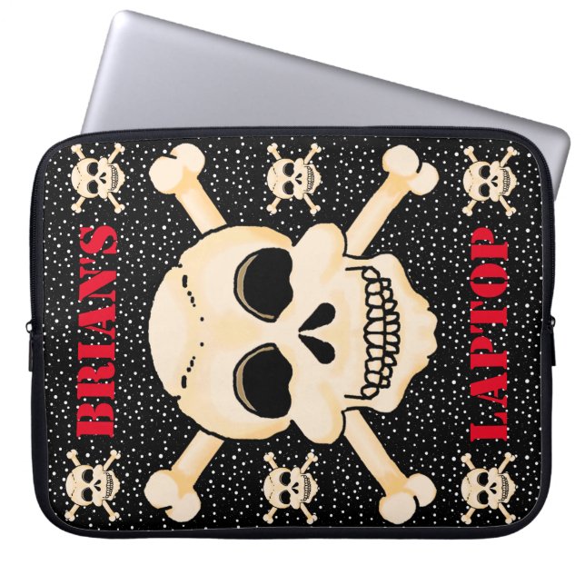 Funda de portátiles Skull and Crossbone (Frente)