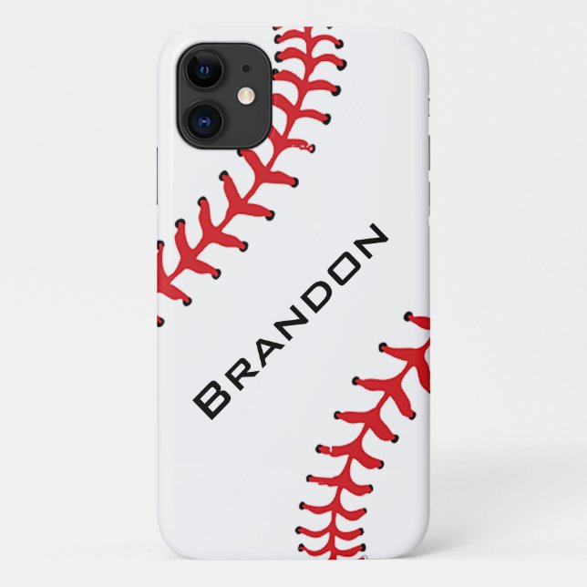 Funda de Smartphone iPhone 11 Baseball Stitching (Reverso)