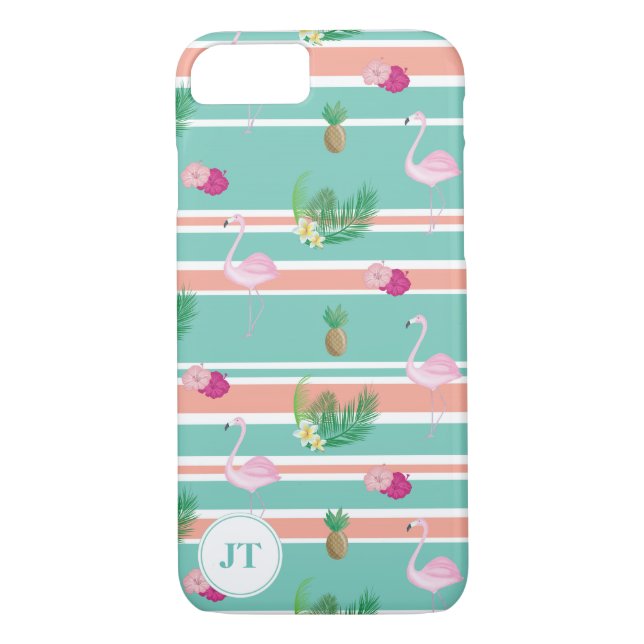 Funda de Smartphone iPhone Tropical Personalizado  (Reverso)