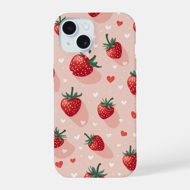Funda de Strawberry iPhone 15 (Reverso )