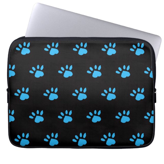 Funda de tableta de impresión de hojas (negro y az (Frente)