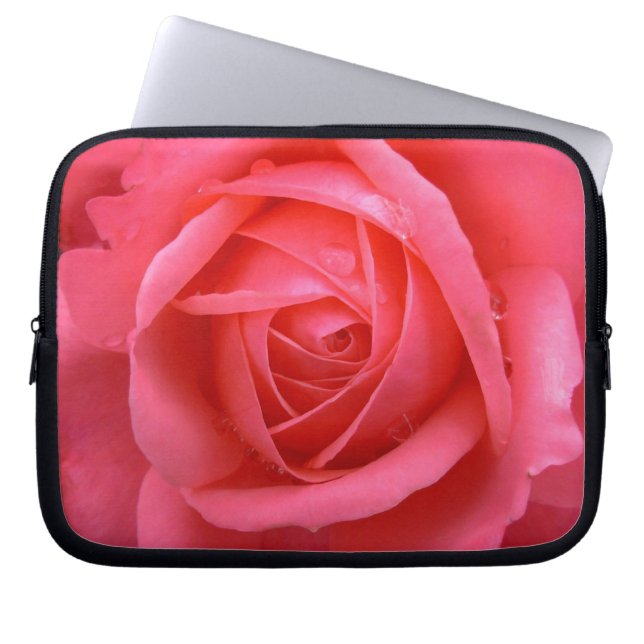 Funda de tableta Rosa romántico con funda para por (Frente)