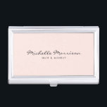 Funda de tarjetas de belleza y maquillaje rosa vin<br><div class="desc">Coordina con la plantilla de la tarjeta de visita de maquillaje rosa y belleza a más tardar a las 12.01 horas. Su nombre está elegantemente diseñado en una letra cursiva para un ambiente clásico y vintage en este funda de tarjetas de visita personalizado. Una gran idea de regalo para los...</div>