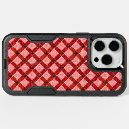 Funda de tartán de cruz rosa con ligero relieve ás