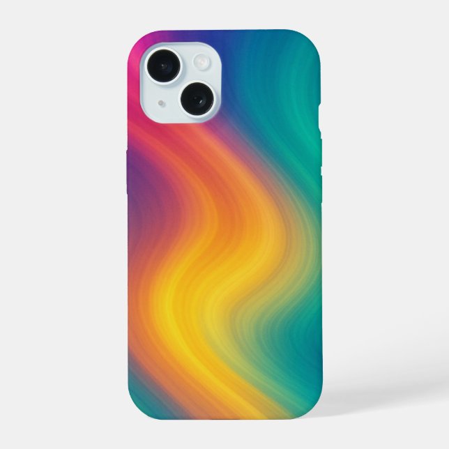 Funda de teléfono abstracta de onda retro (Reverso )