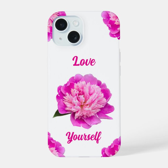 Funda de teléfono Amor Propio Peonía Rosa (Reverso )