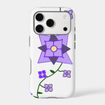 Funda de teléfono botánica púrpura