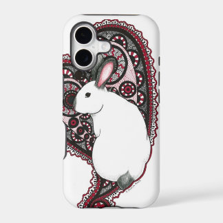 Funda de teléfono celular de conejo rubí