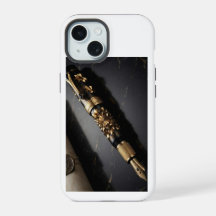 Funda de teléfono con arte de pluma estilográfica
