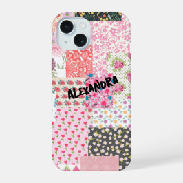 Funda de teléfono con collage de patchwork, colori