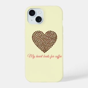 Funda de teléfono con corazón de café adorable